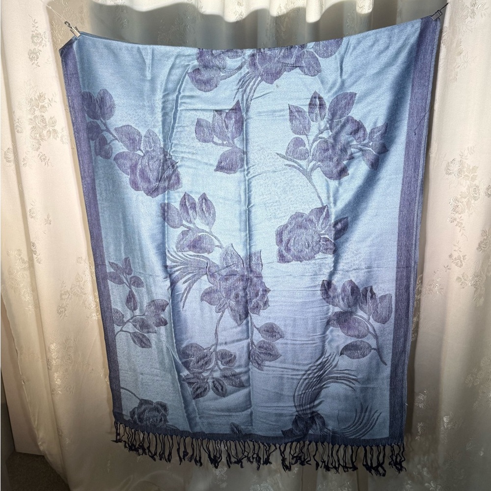 Blue Floral ThLightweight Home Bedding